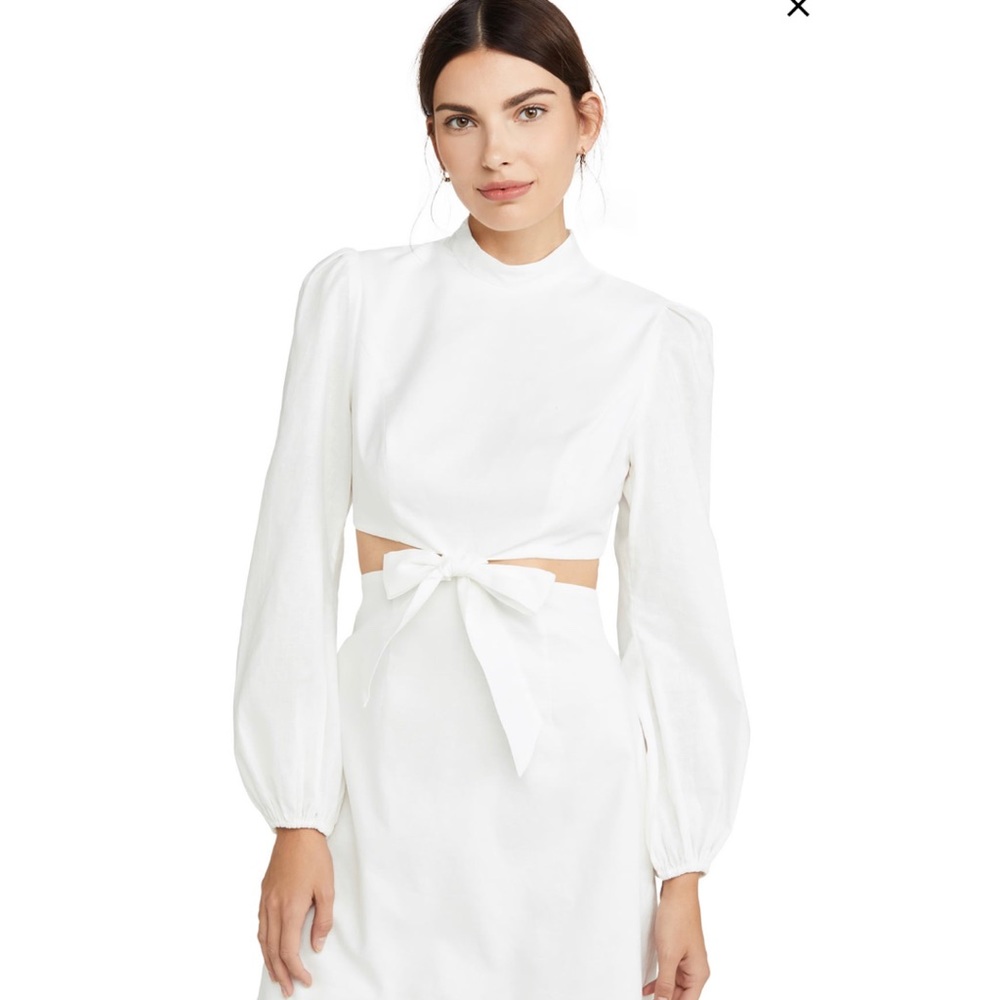 Zimmerman Zinnia Bow Cutout Short Dress White